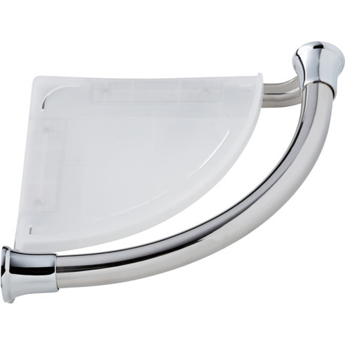41416RB Delta Bath Safety Grab Bar with Corner Shelf & Reviews Wayfair